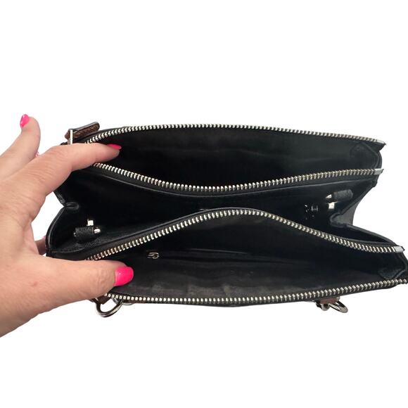 Coach Black Leather Mini Christie Carryall Crossbody Bag - Picture 2 of 11